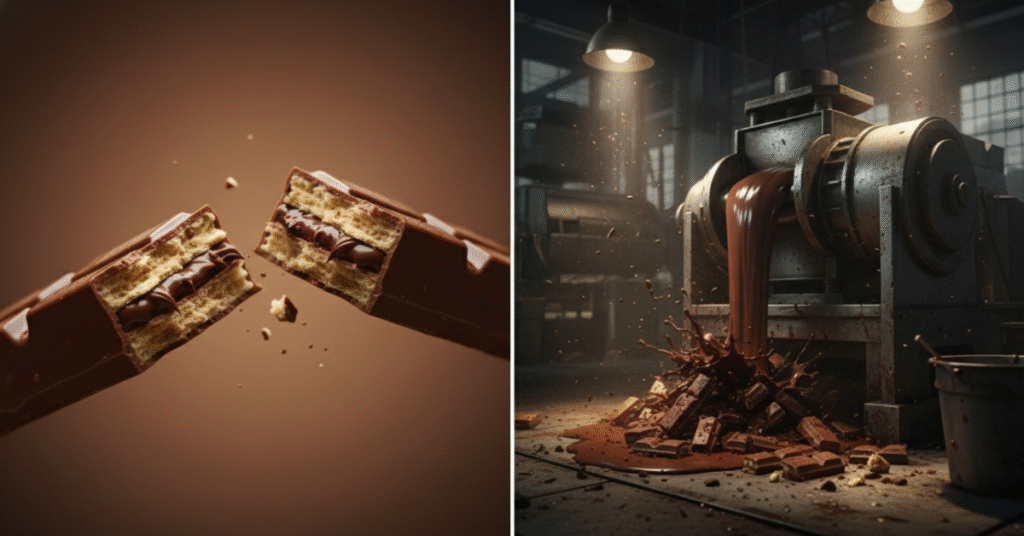 🤯 The Shocking Truth: 1 Kit Kat Filling is Made From Broken Kit Kats!