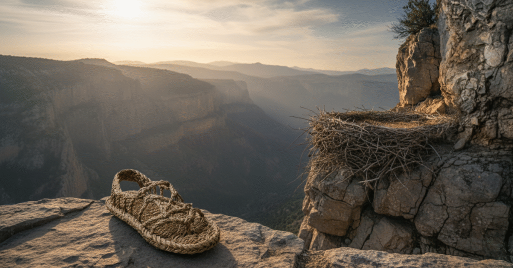 650-year-old shoe found in vulture nest Spain